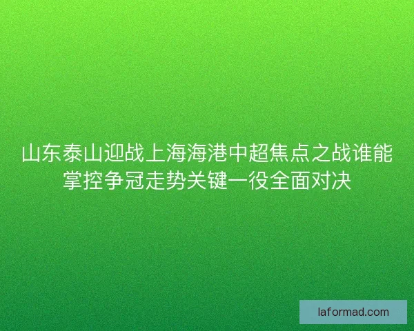 山东泰山迎战上海海港中超焦点之战谁能掌控争冠走势关键一役全面对决