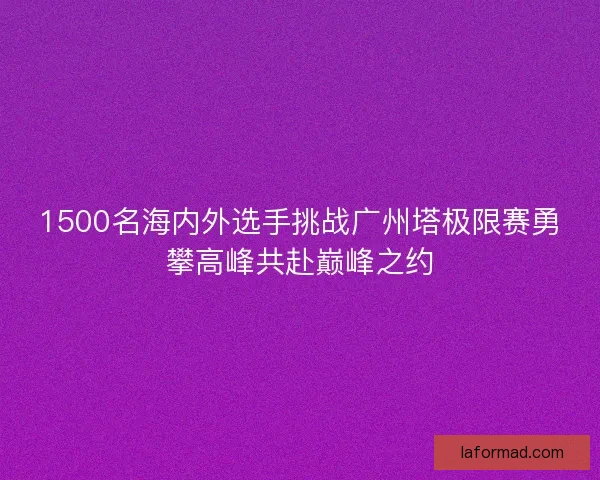 1500名海内外选手挑战广州塔极限赛勇攀高峰共赴巅峰之约