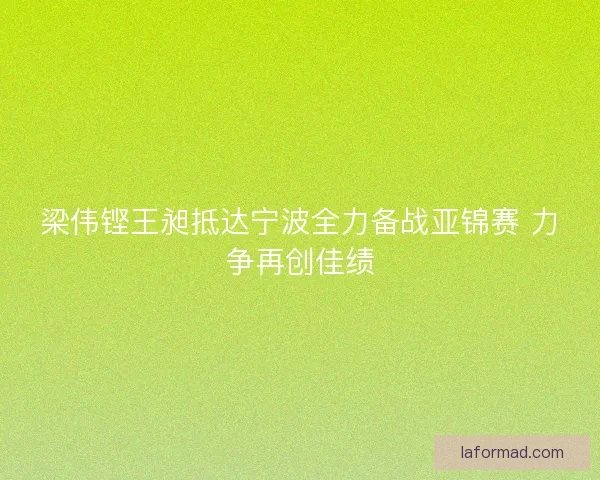 梁伟铿王昶抵达宁波全力备战亚锦赛 力争再创佳绩
